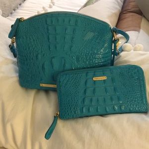 Brahmin crossbody bag with matching wallet